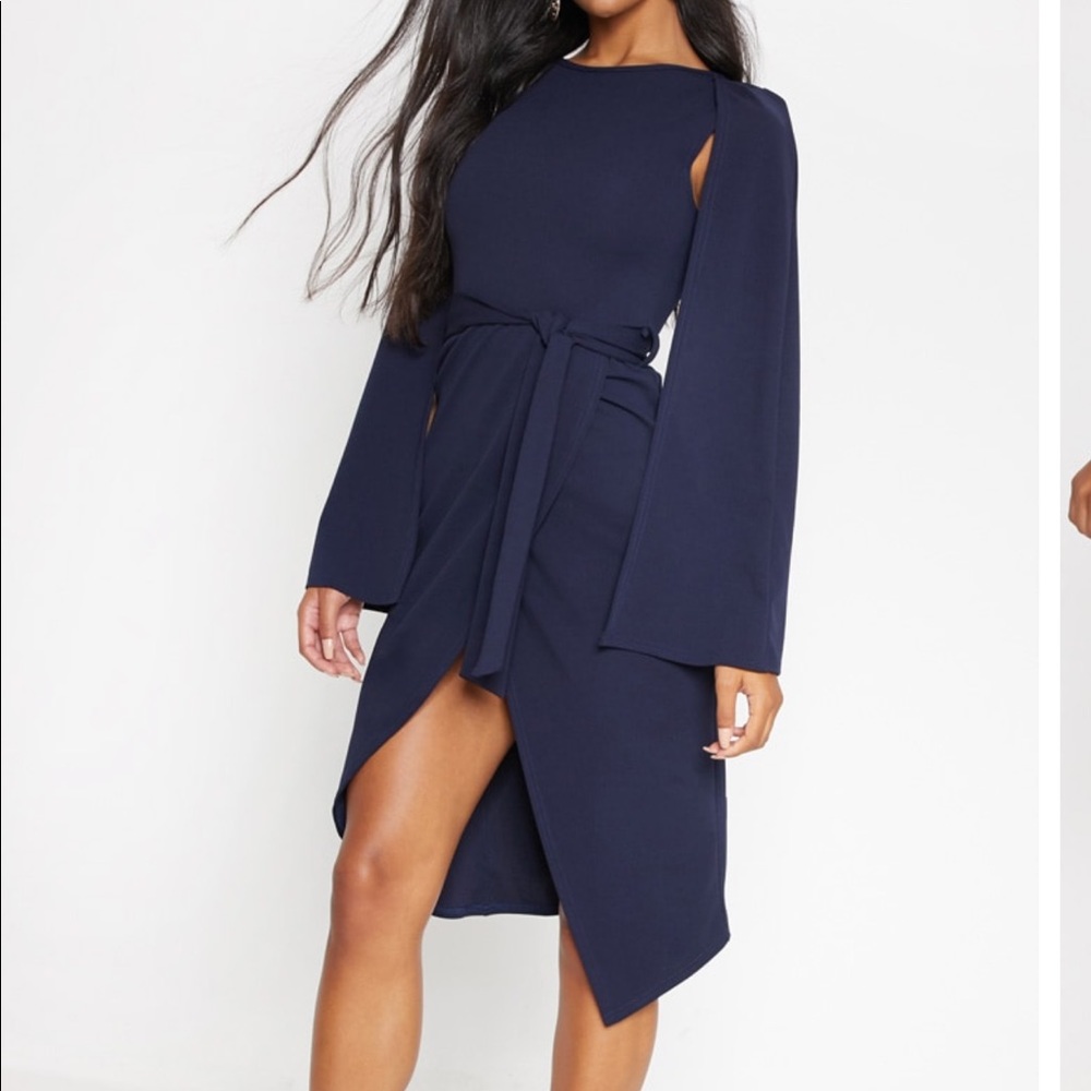 PLT midi wrap dress